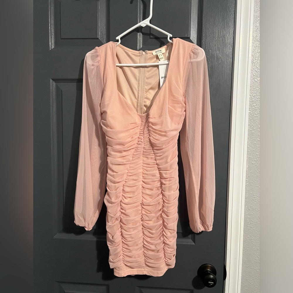 Privy mauve bodycon formal dress